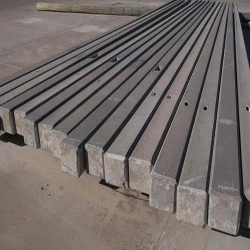 Gray 9M Precast Concrete Pole For Construction Use With Rectangular Shape