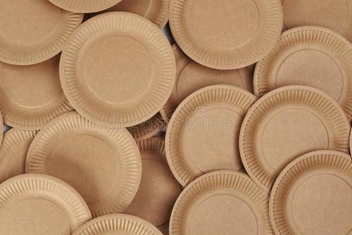 इवेंट और पार्टी सप्लाई के लिए डिस्पोजेबल ब्राउन पेपर प्लेट, यूटिलिटी डिश