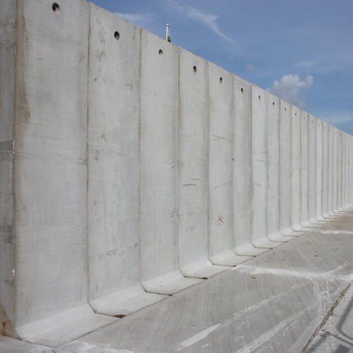 Environmentally Friendly And Walls Construction Use With Rectangular Shape Gray Precast Concrete 