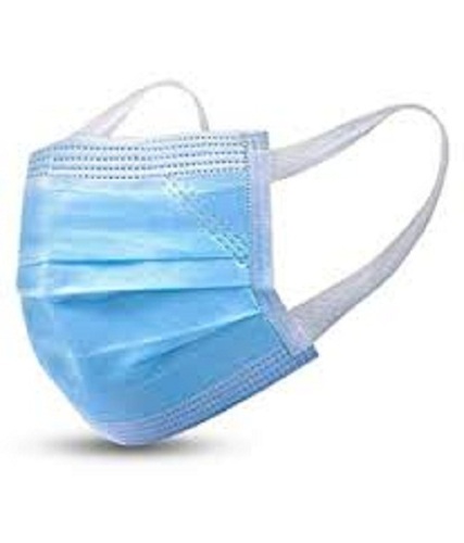 Blue Disposable Face Mask - PP Non Woven Sky Blue | Soft Comfortable Sensitive Skin Protection Easy Breathability Single Use
