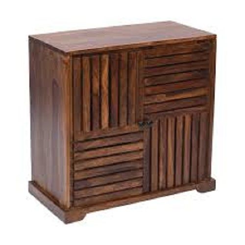 Wooden Shoe Rack Cabinet 3 Shelves With Door, 2 Drawers & Side Sitting
