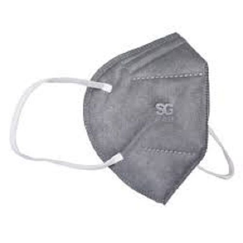 Grey Skin-Friendly Plain Non-Woven Earloop Disposable N95 Face Mask Age Group: Women