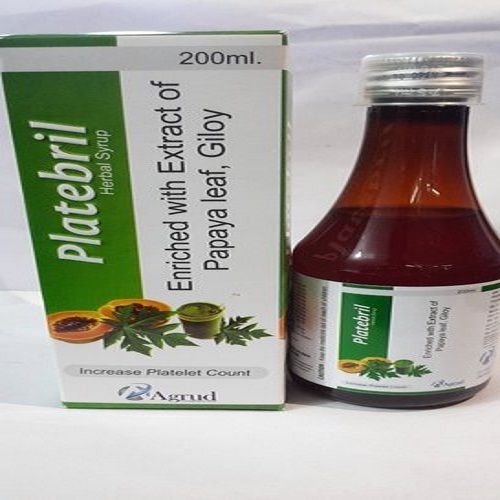 Enriched With Extract Of Papaya Leaf Giloy Platebril Herbal Syrup (200 Ml)