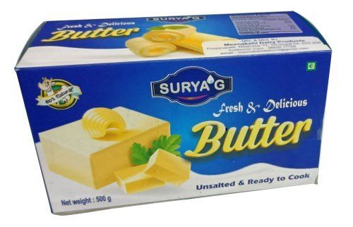 Yellow Longer Shelf Life Premium Grade Flavor Unsalted Surya Butter 500 Gm