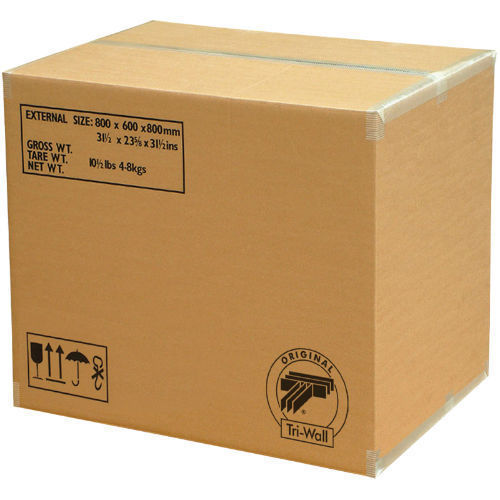Plain Brown Kraft Paper Corrugated Packaging Box For Shipping Use