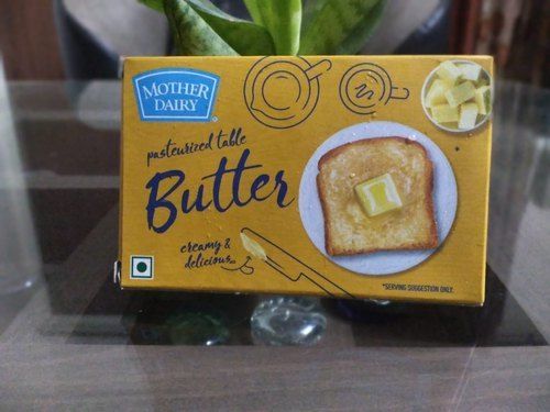 Yellow Rich Taste Natural Flavor Salted Mother Dairy Butter Packet 4 X 6 Cm