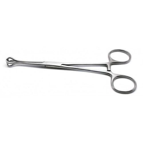 Manual 6 Inch Babcock Tissue Forceps With Silver Polished And Stainless Steel Materials