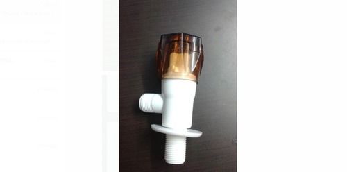 White And Brown Wall Mount Pvc Water Tap For Bathroom Fitting Thickness 2 Mm