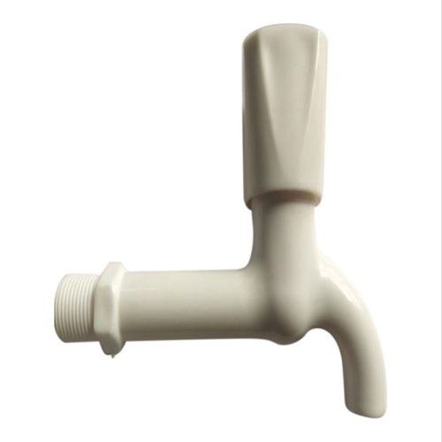 White Wall Mount Pvc Water Tap For Bathroom Fitting Thickness 2 Mm Strong And Durable