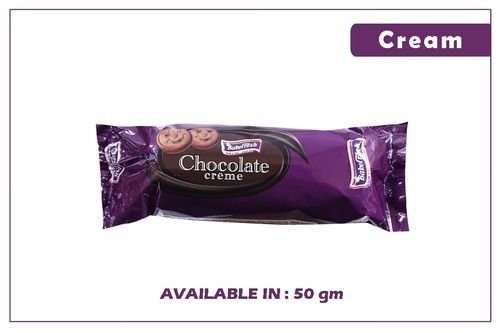  स्वादिष्ट और स्वादिष्ट चॉकलेट क्रीम बिस्किट फ्लेवर्ड क्रीम पैक 50 ग्राम का पैक