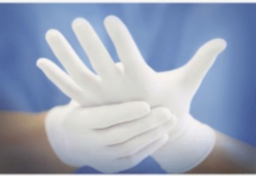 कॉटन अच्छी क्वालिटी और फ्लेक्सिबिलिटी मेडिकल उपयोग के लिए सफ़ेद लेटेक्स सर्जिकल दस्ताने