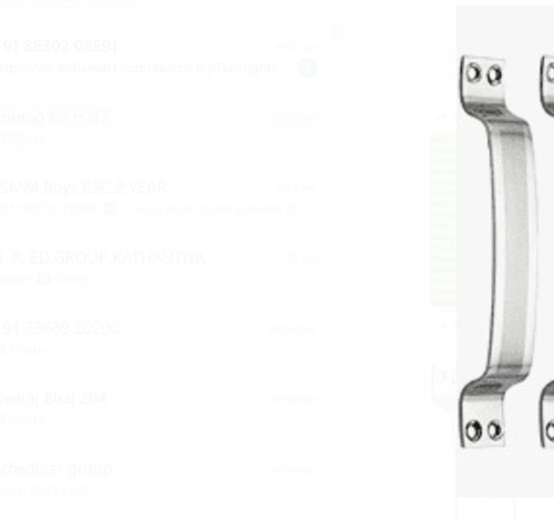 उच्च शक्ति और संक्षारण प्रतिरोधी एल्यूमीनियम पुल हैंडल, आकार 10 सेमी, वजन 200 ग्राम, चांदी के रंग की कठोरता: 0.2