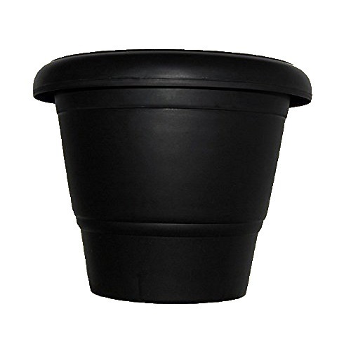 Round Shape Black Lightweight And Durable Strong Plant Plastic Pot 