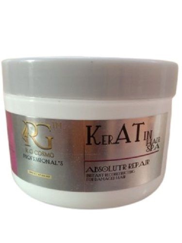 White 100 Percent Safe And Chemical Free Keratin Hair Straightening Spa Cream