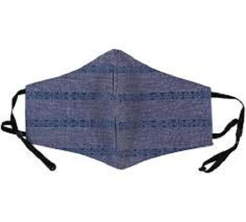 100 Percent Cotton Blue Washable Reusable Plain Face Mask With Earloop Age Group: Suitable For All Ages