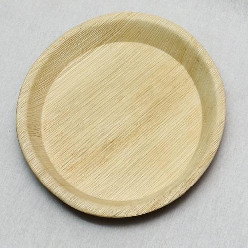 12 Inch Plain Round Shape And Environment Friendly Recyclable Disposable Areca Leaf Plate 