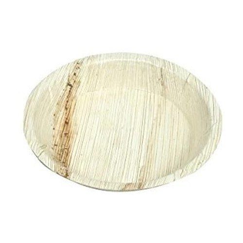 6 Inch Plain Round Shape And Environment Friendly Recyclable Disposable Areca Leaf Plate 