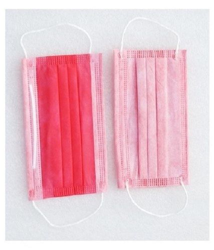 Anti Pollution Triple Layer Eco Friendly Recyclable Red Disposable Face Mask