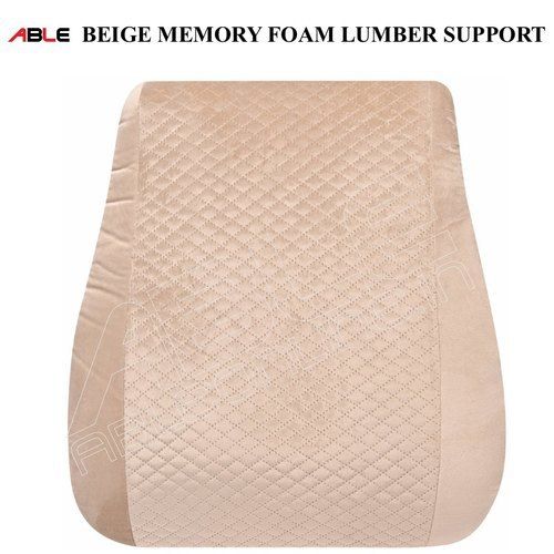 Cream Comfortable Able Beige L1 Memory Foam Backrest Lumber Support For Used In Car