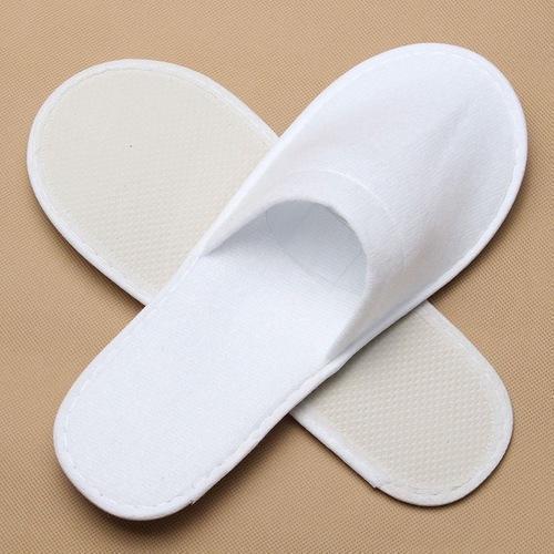 Rubber Disposable Non-Slip White Non Woven Slippers For Hospital And Hotels