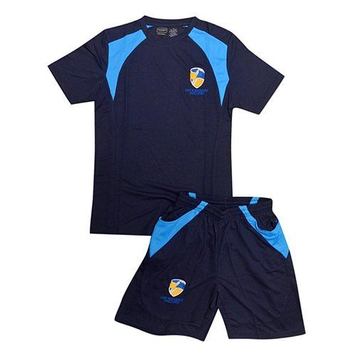 Men'S Short Sleeves And Round Neck Polyester Sports T Shirt With Short Pant Age Group: Adults