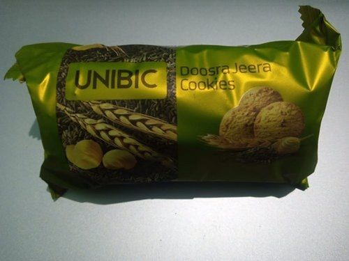 Pure Healthy Round Shape Yummy Tasty Delicious High In Fiber And Vitamins Unibic Jeera Cookies