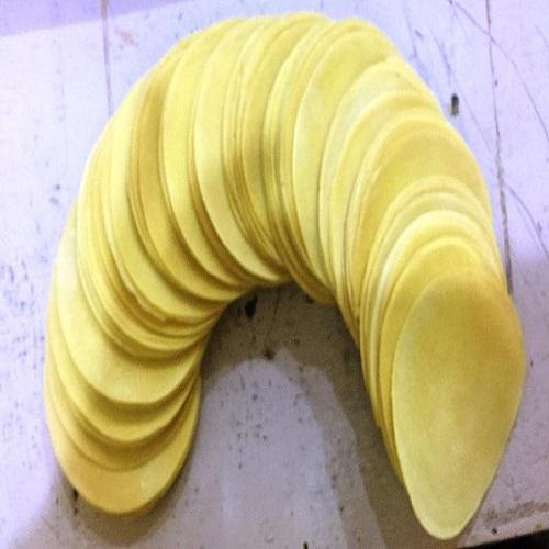 Round Shape Light Yellow Salty Appalam Papad(Instant Make)