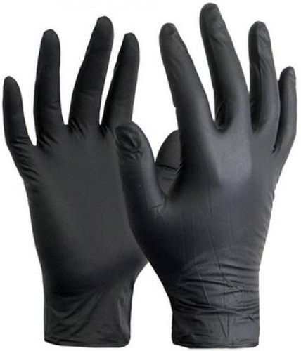 Safe And Healthy Disposable Pollution Free Easy To Use Black Nitrile Medical Hand Gloves