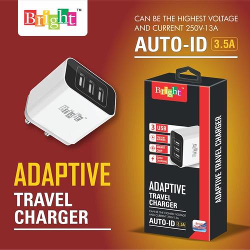 220v 3 Usb Adaptive Travel Charger For All Mobile Phones