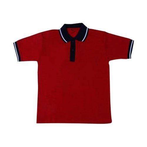 Collar Neck And Short Sleeves And Comfortable Summer Wear School Uniform T Shirt Age Group: 16