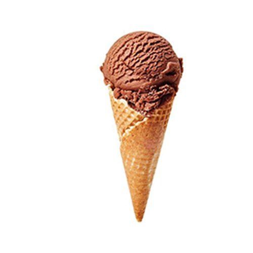 Piece Super Delicious, Nutritious, Crispy And Creamy Brown Chocolate Ice Cream Cone