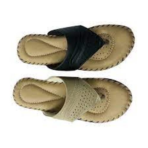 Metal Easy To Carry Soft Sole Women'S Pu Slippers