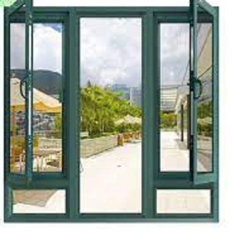 Long Term Durability And Heavy Duty Rectangular Green Aluminum Window