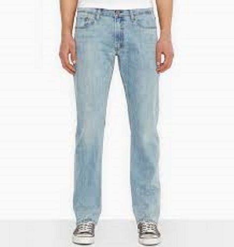 Men Skin Friendly Casual Wear Soft Comfortable And Breathable Blue Jeans