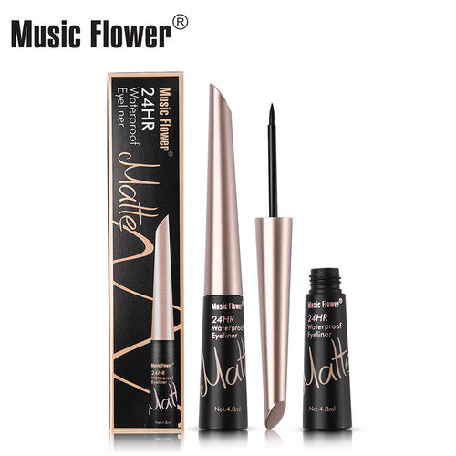 Music Flower 24 Hr Waterproof Eyeliner, Matte