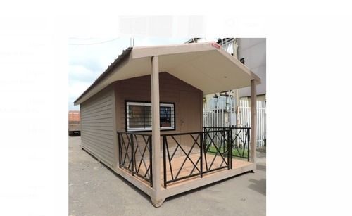 White And Black Portable House With Pvc Window And Wooden Roof