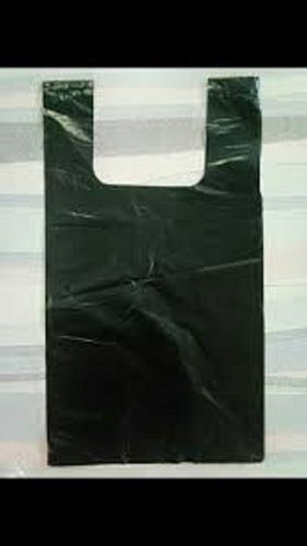 Varnishing  Biodegradable And Light Weight Plain Black Plastic Carry Bags For Grocery Shopping 