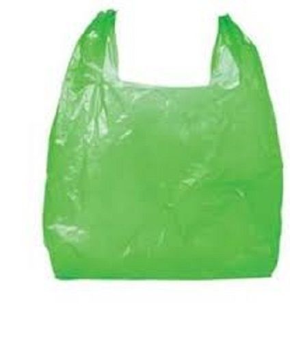 Varnishing Biodegradable And Recycled Plain Light Green Plastic Carry Bags For Grocery 