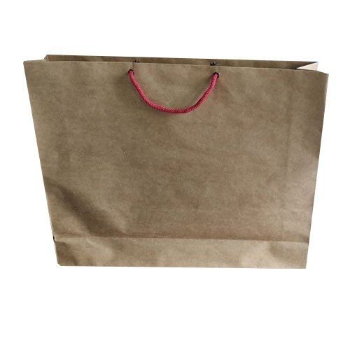 Biodegradable Recyclable And Reusable Brown Paper Carry Bags With Rope Handle