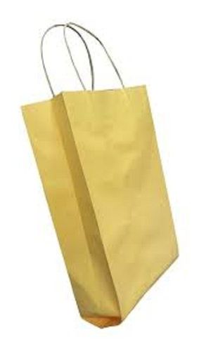 100% Biodegradable Recyclable And Reusable Economical Yellow Paper Carry Bag Max Load: 20 Kilograms (Kg)  Kilograms (Kg)