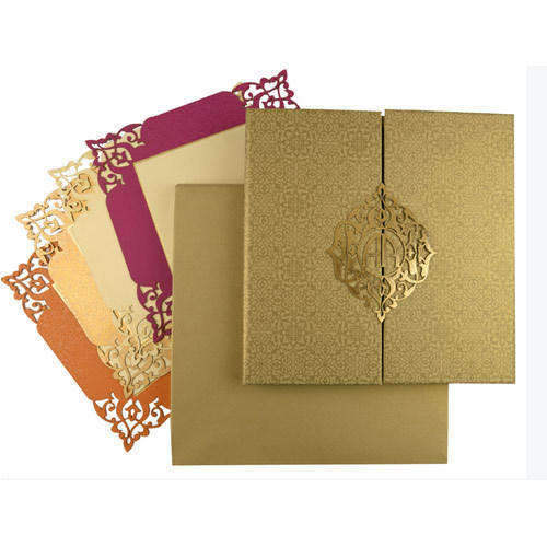 Flat Designer And Beautiful Floral Semi Box Latest Wedding Invitation Cards