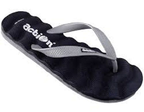 Black And Grey Elegant Look Light Weight Casual Wear Comfortable Easy To Use Slip On Slippers