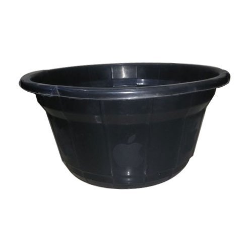 सब्जियों और हल्के वजन को रखने के लिए गोल आकार का काला रंग का प्लास्टिक टब