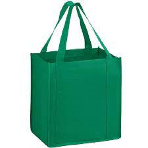 Light Weight And Eco Friendly Plain Green Non Woven Carry Bags