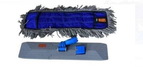 Long-Life Plastic And Cotton Blue Dry Mop For Floor Cleaning, 4.5 Foot Length, 50Cm Size Application: Home