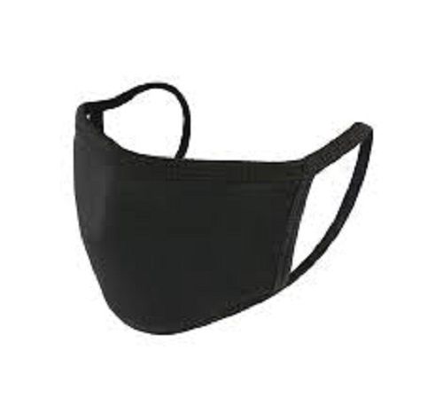 Protective And Lightweight Breathable Black Cotton Unisex Face Mask 