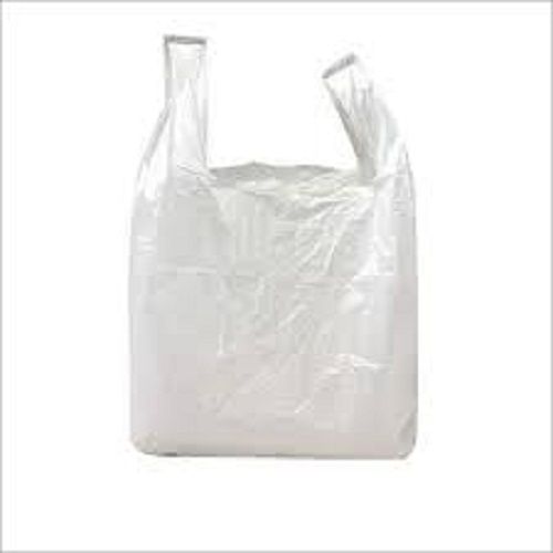 Varnishing Recycled And Water-Proof Plain White Plastic Carry Bags For Grocery Shopping 