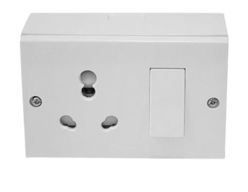 Safety With High Quality And Long Durable White Electrical Switch Box  External Size: 6  Centimeter (Cm)