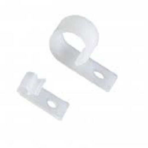 Curve 100 Percent Plastic White Color Long Lasting Highly Durable Cable Clips Uses For Domestic And Industries Use