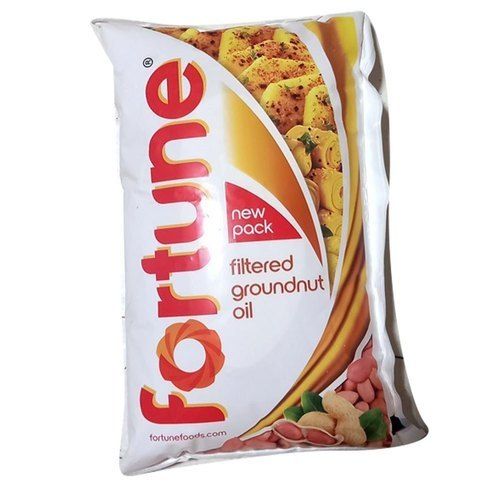 100% Pure Organic Fortune Filtered Groundnut Oil For Cooking, Pack Of 1 Litre Pouch Application: Kitchen